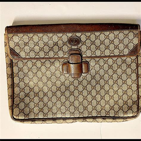 gucci portfolio diuble handle vintage